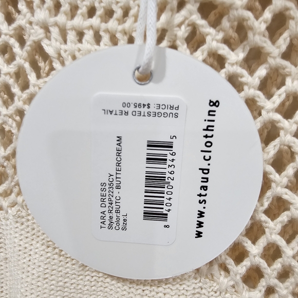 Staud Tara Crochet Dress Buttercream - Picture 7 of 8